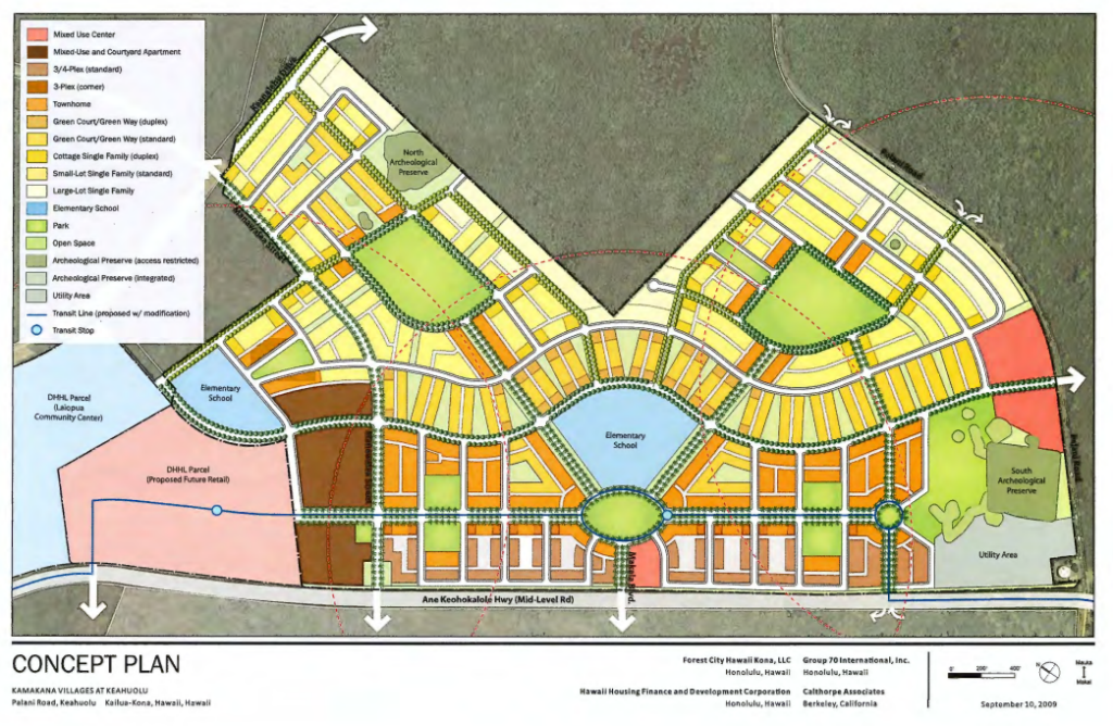 Screenshot of expansion plans for the Kamakana Villages complex at Keahuolu, Hawaii